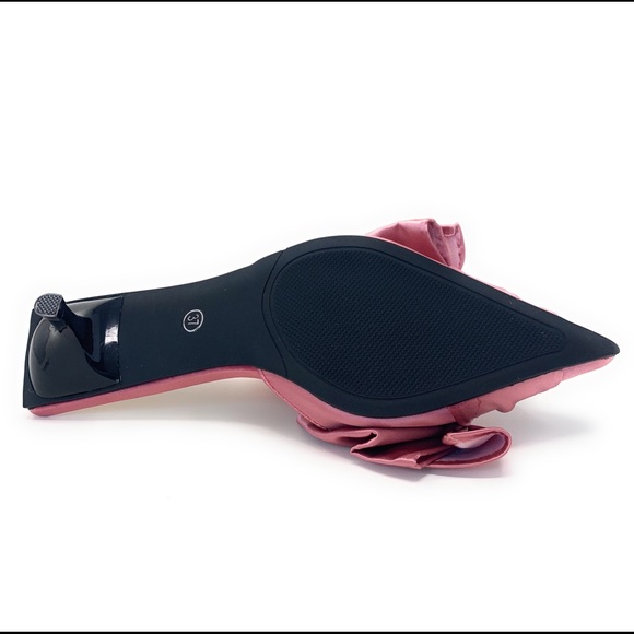 PINK kitten heel mules with the prettiest BOWS - Picture 5 of 5